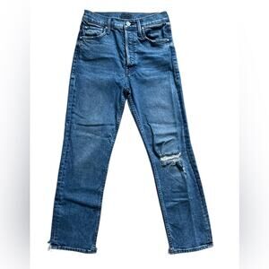 Mother Denim The Tomcat straight leg Jean blue size 27 high rise organic cotton